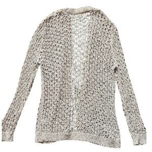 POL Knit Open Front Cardigan Sweater Light Pink Size Large Womens